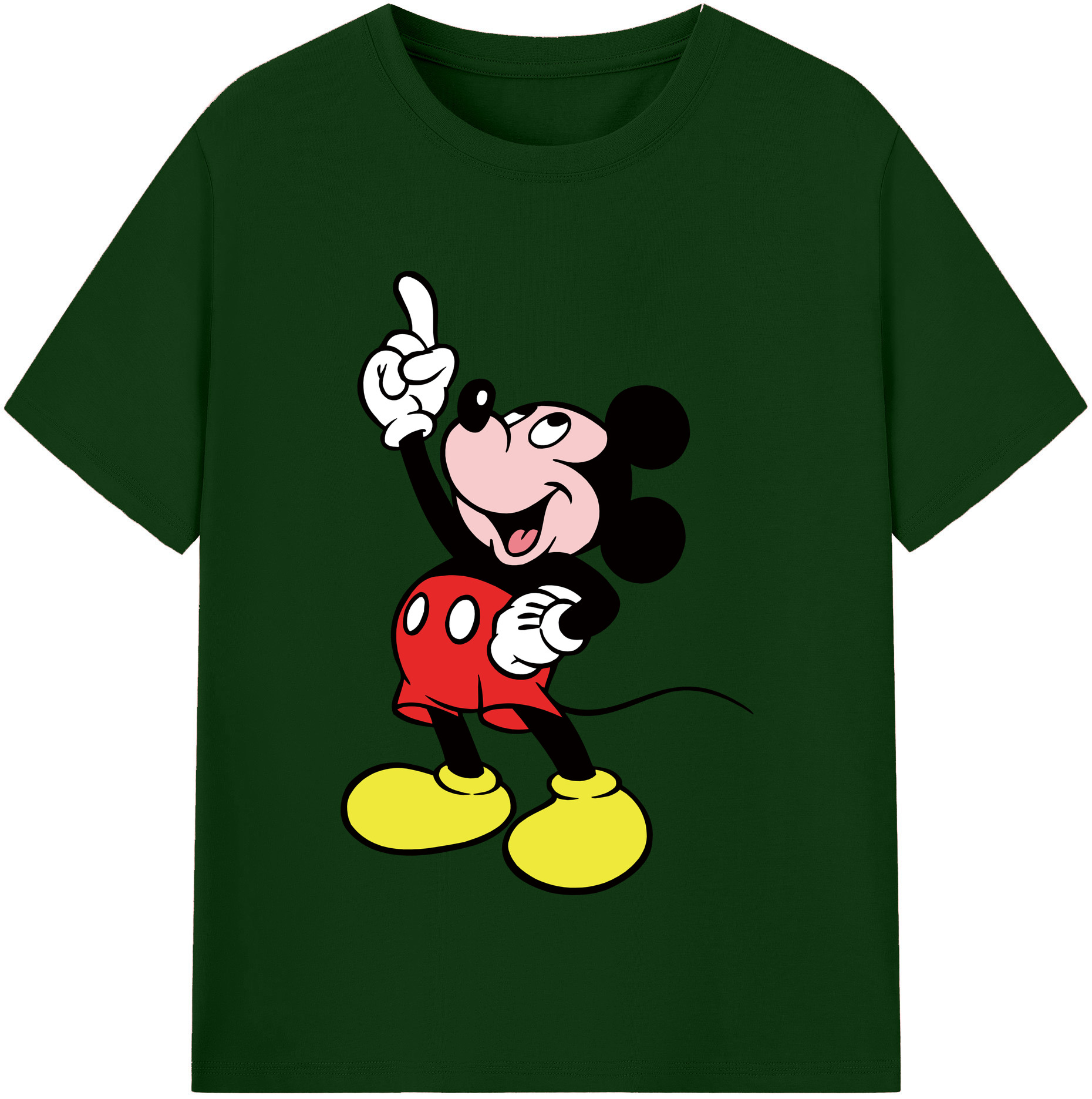 （画像用） ミッキーマウス Mickey Mouse 綿100％半袖Tシャツ（フロントプリント）